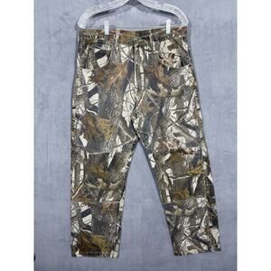 Vintage 90s Wrangler Realtree Hardwoods Double-knee Camo Pants 34x30
